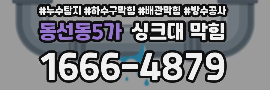 동선동5가 싱크대 막힘