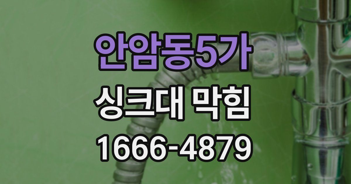 안암동5가 싱크대 막힘