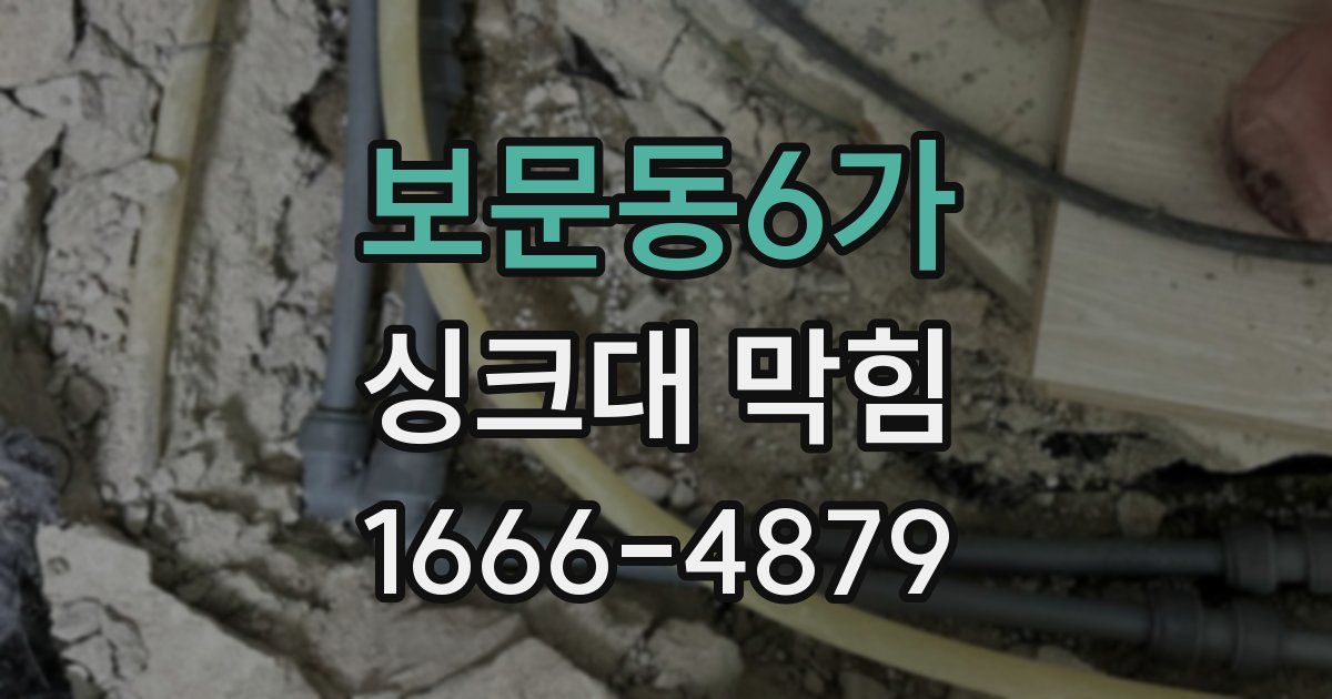 보문동6가 싱크대 막힘