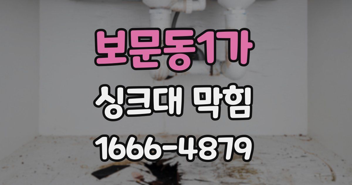 보문동1가 싱크대 막힘