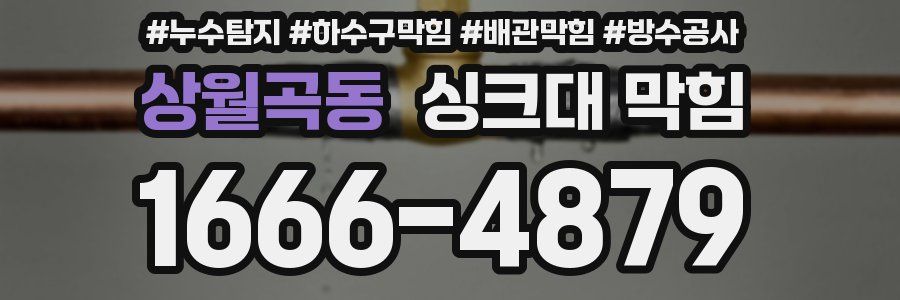 상월곡동 싱크대 막힘