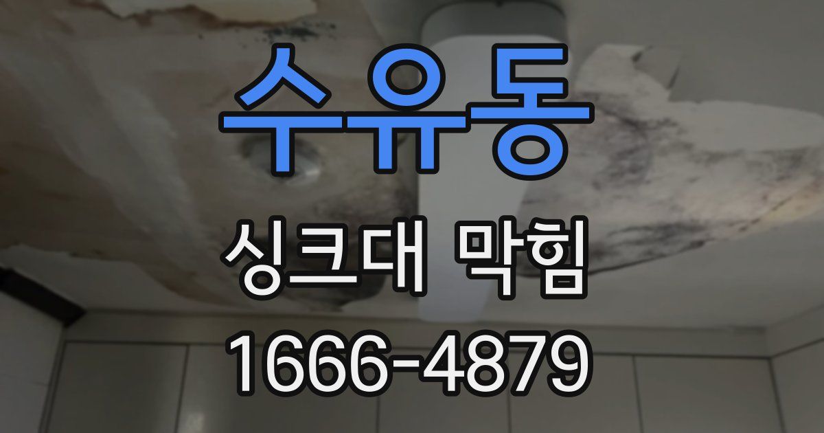 수유동 싱크대 막힘