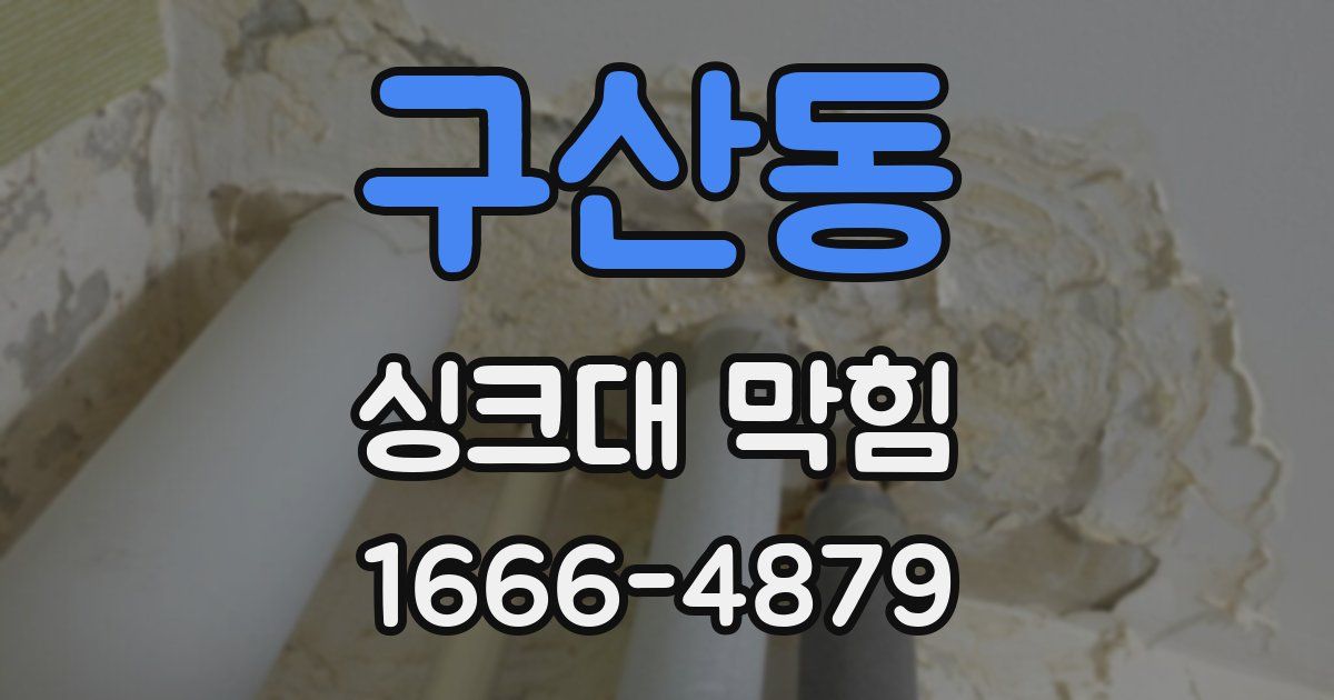 구산동 싱크대 막힘