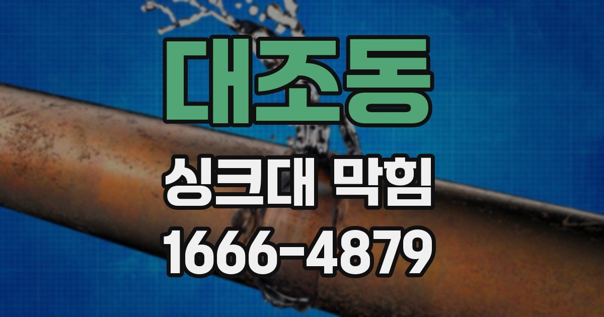 대조동 싱크대 막힘