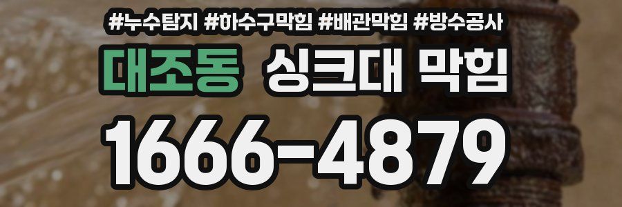 대조동 싱크대 막힘