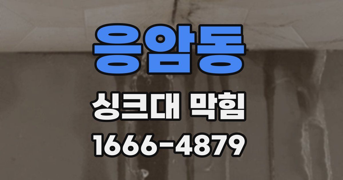 응암동 싱크대 막힘