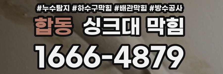 합동 싱크대 막힘