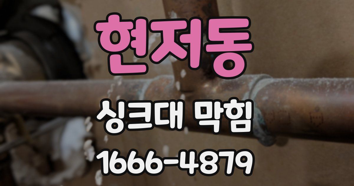 현저동 싱크대 막힘