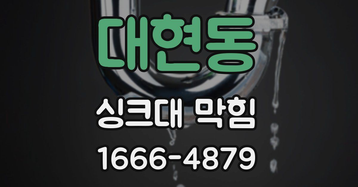 대현동 싱크대 막힘
