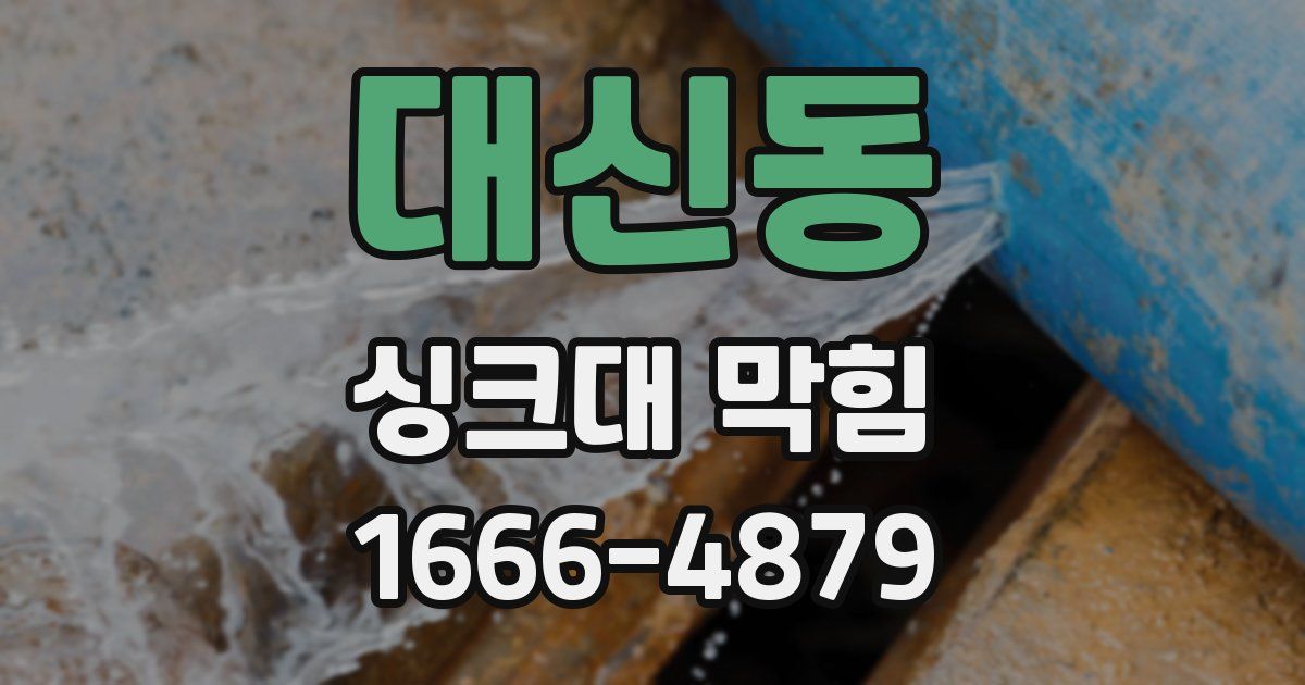 대신동 싱크대 막힘