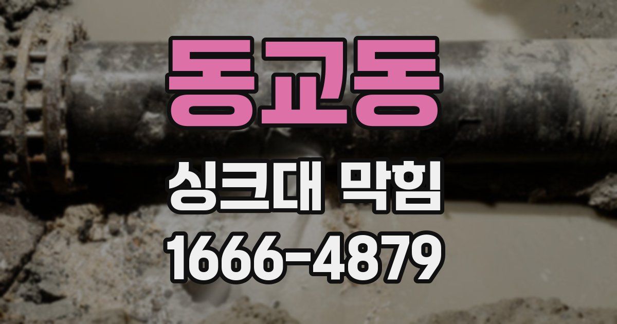동교동 싱크대 막힘