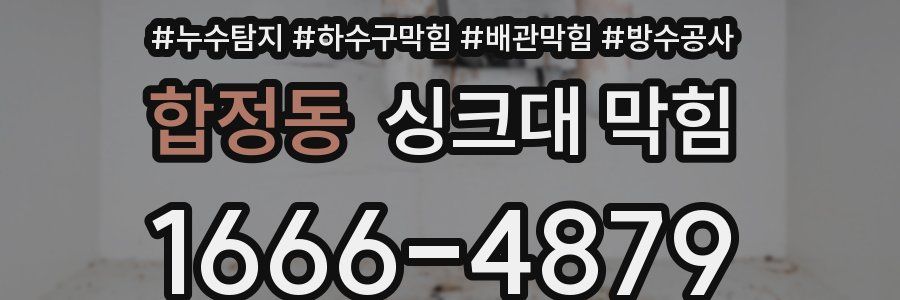 합정동 싱크대 막힘
