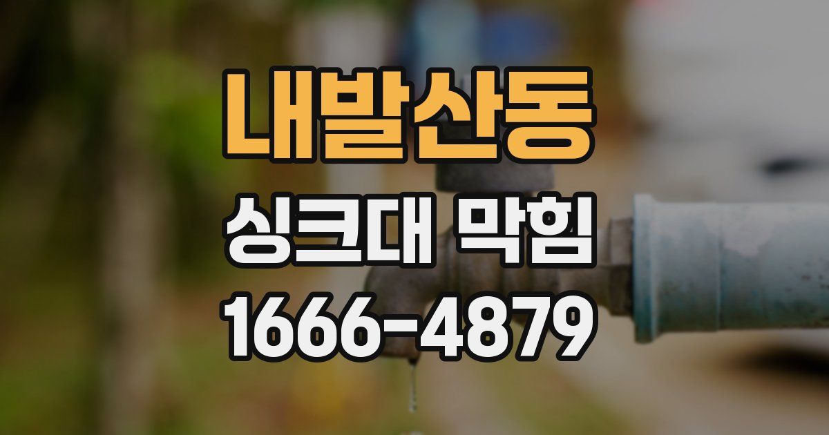 내발산동 싱크대 막힘