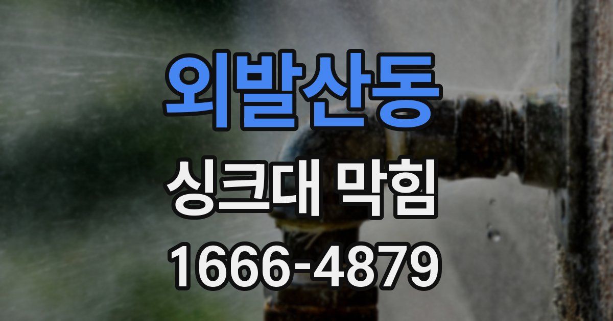 외발산동 싱크대 막힘