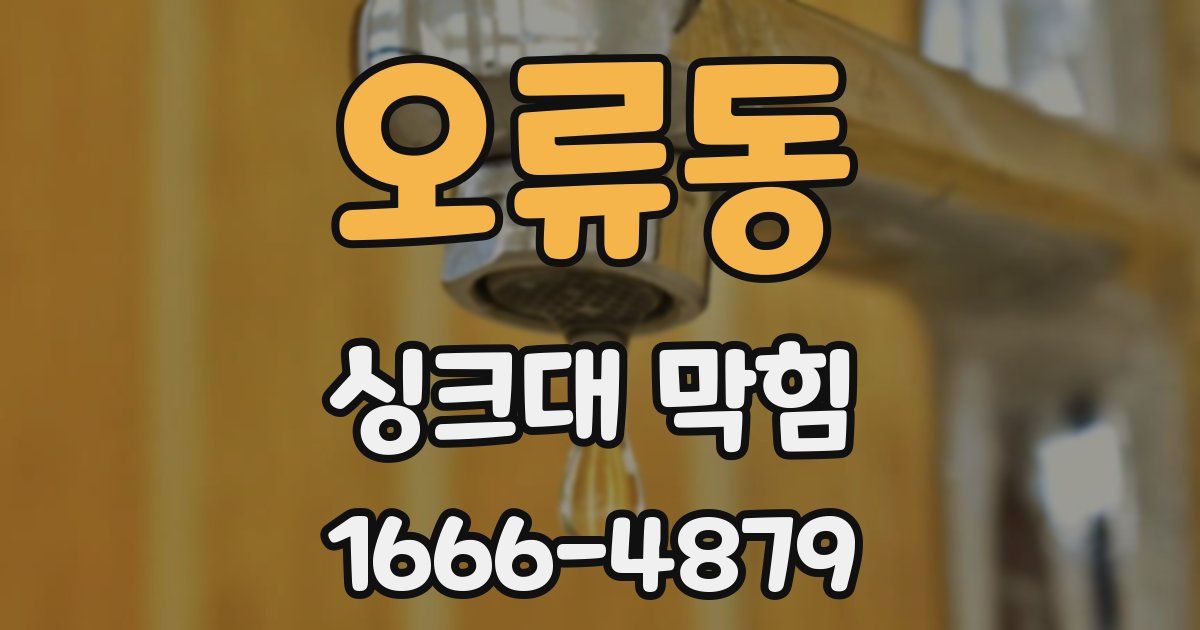 오류동 싱크대 막힘