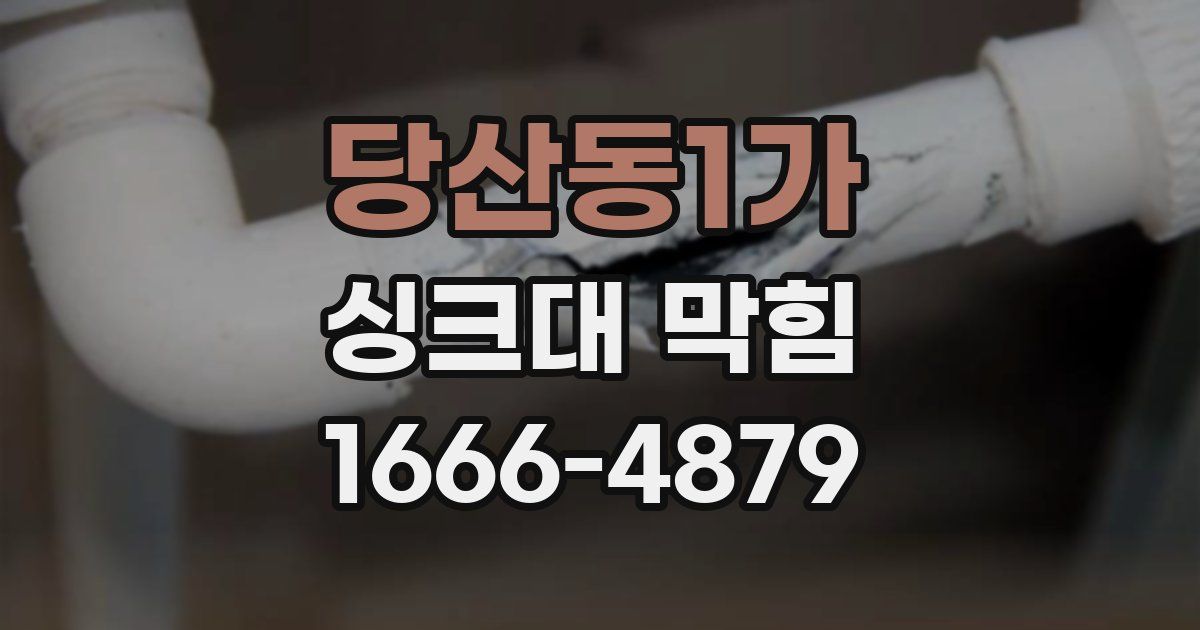 당산동1가 싱크대 막힘