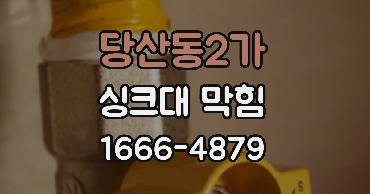 당산동2가 싱크대 막힘