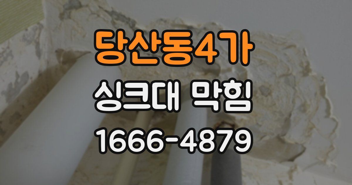 당산동4가 싱크대 막힘