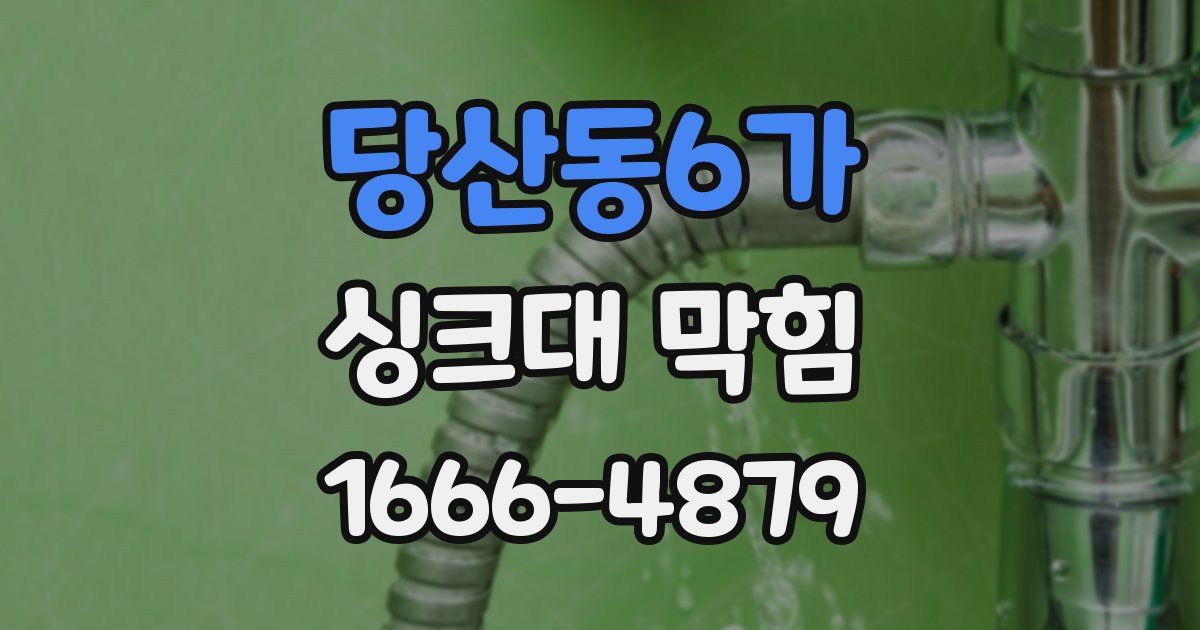 당산동6가 싱크대 막힘