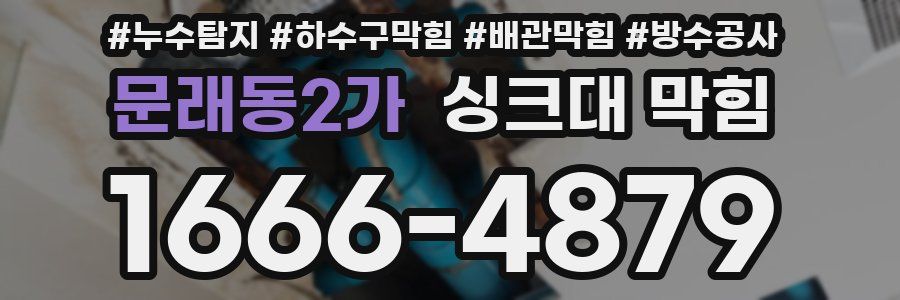 문래동2가 싱크대 막힘