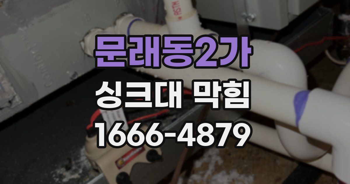 문래동2가 싱크대 막힘