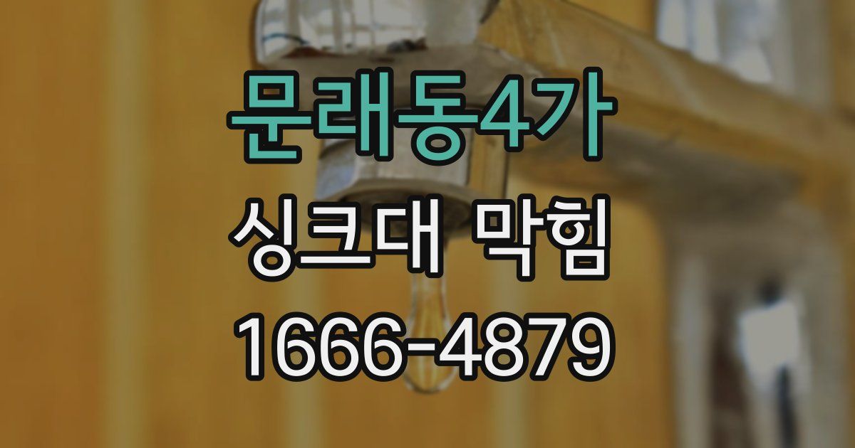 문래동4가 싱크대 막힘
