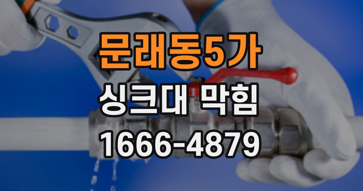 문래동5가 싱크대 막힘