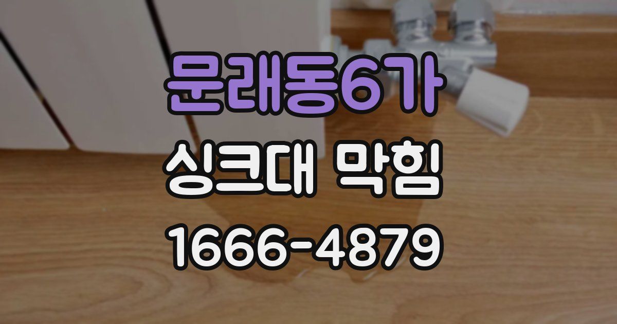문래동6가 싱크대 막힘