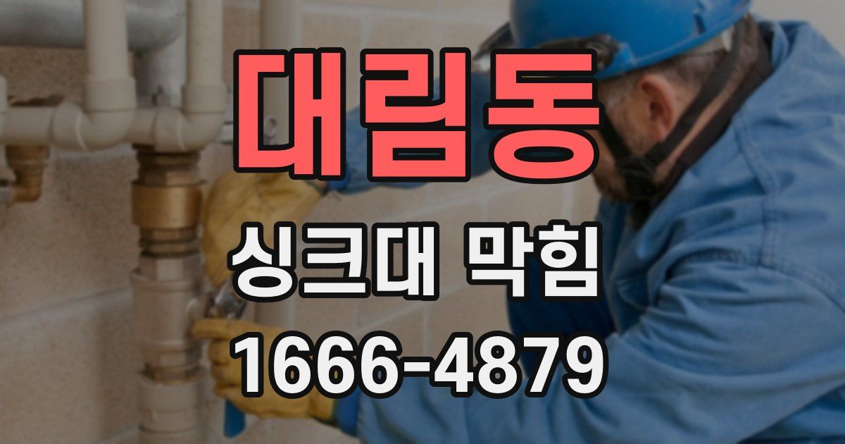 대림동 싱크대 막힘