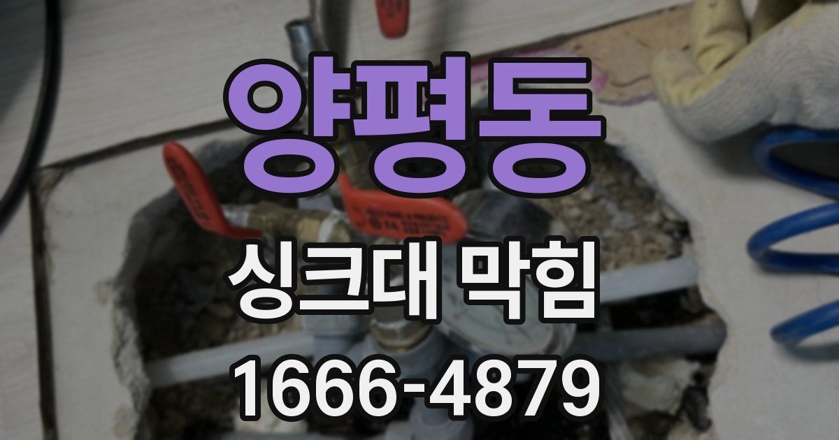 양평동 싱크대 막힘
