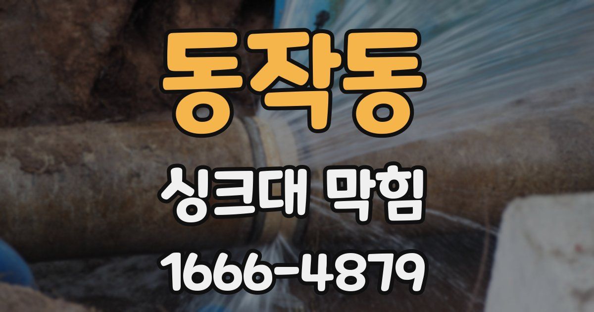 동작동 싱크대 막힘