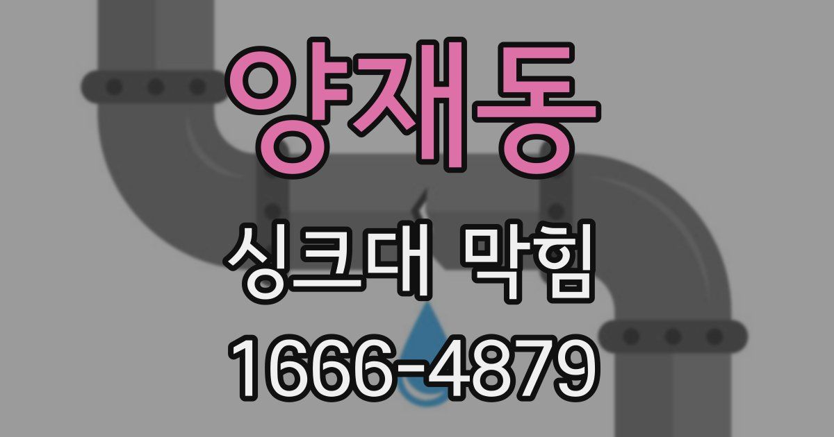 양재동 싱크대 막힘