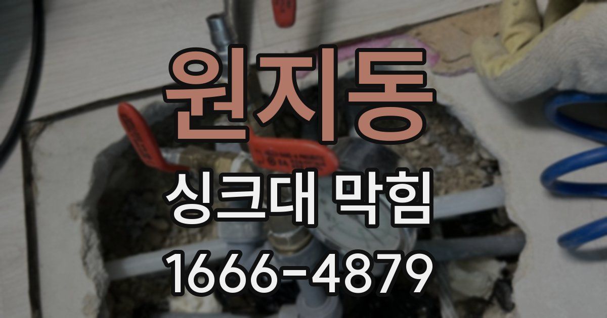원지동 싱크대 막힘