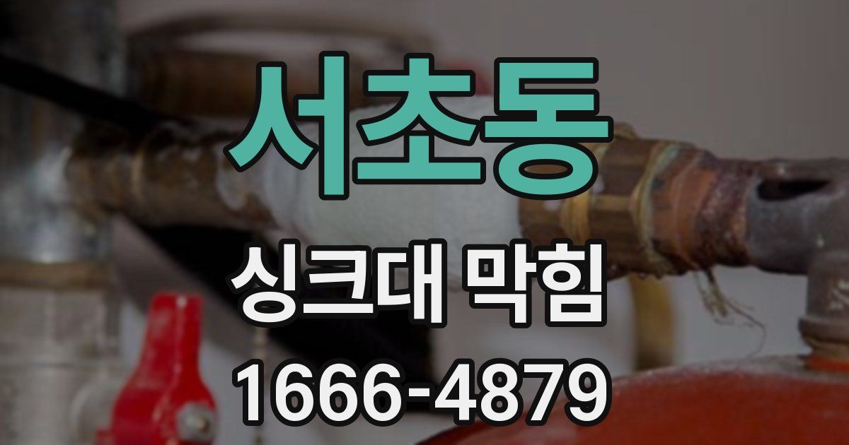 서초동 싱크대 막힘