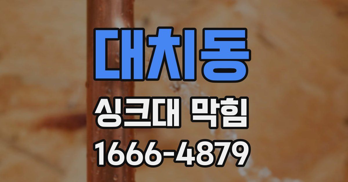 대치동 싱크대 막힘