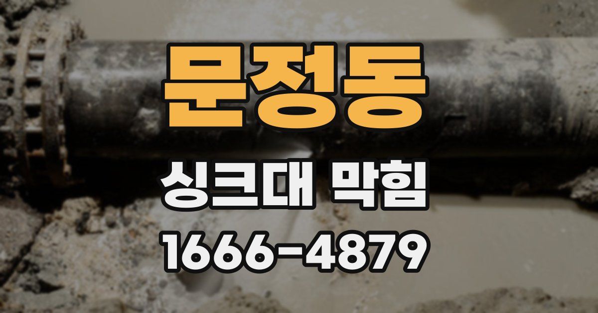문정동 싱크대 막힘