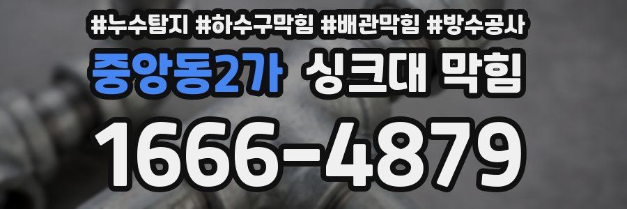 중앙동2가 싱크대 막힘