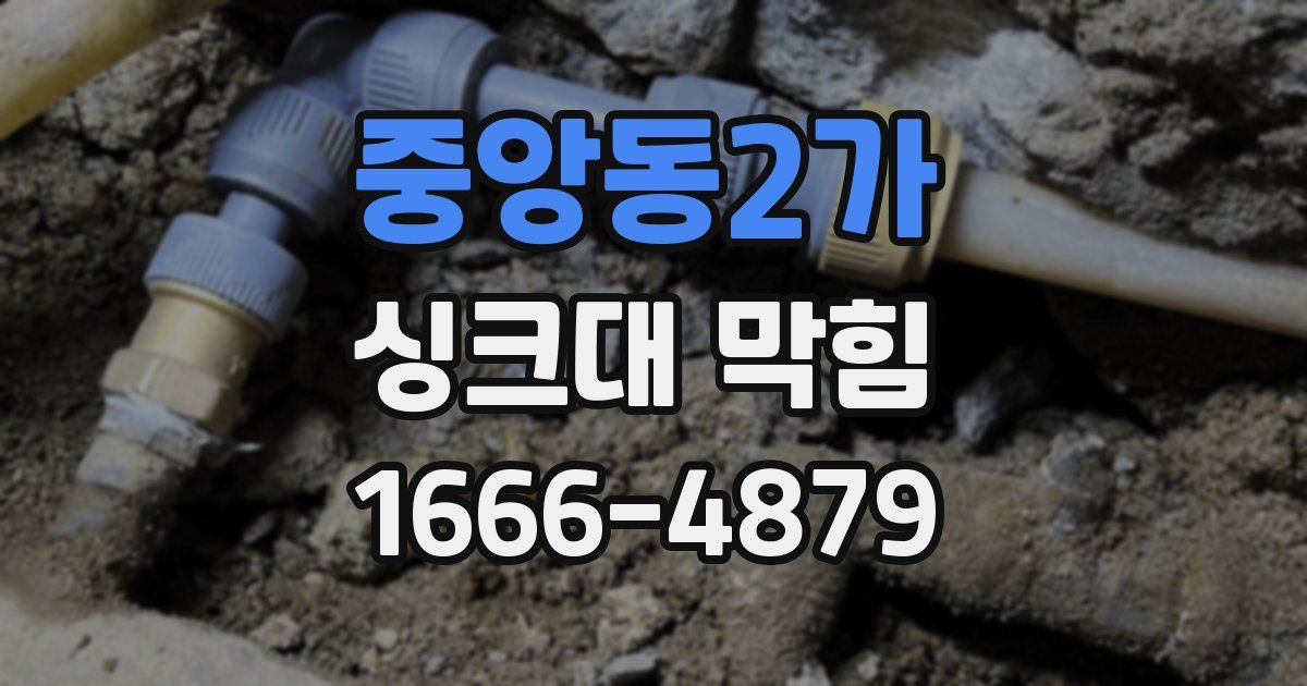 중앙동2가 싱크대 막힘