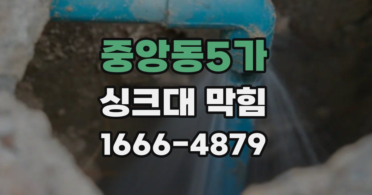 중앙동5가 싱크대 막힘