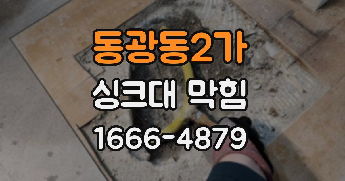 동광동2가 싱크대 막힘