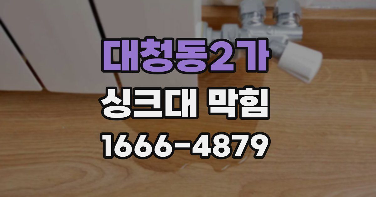 대청동2가 싱크대 막힘