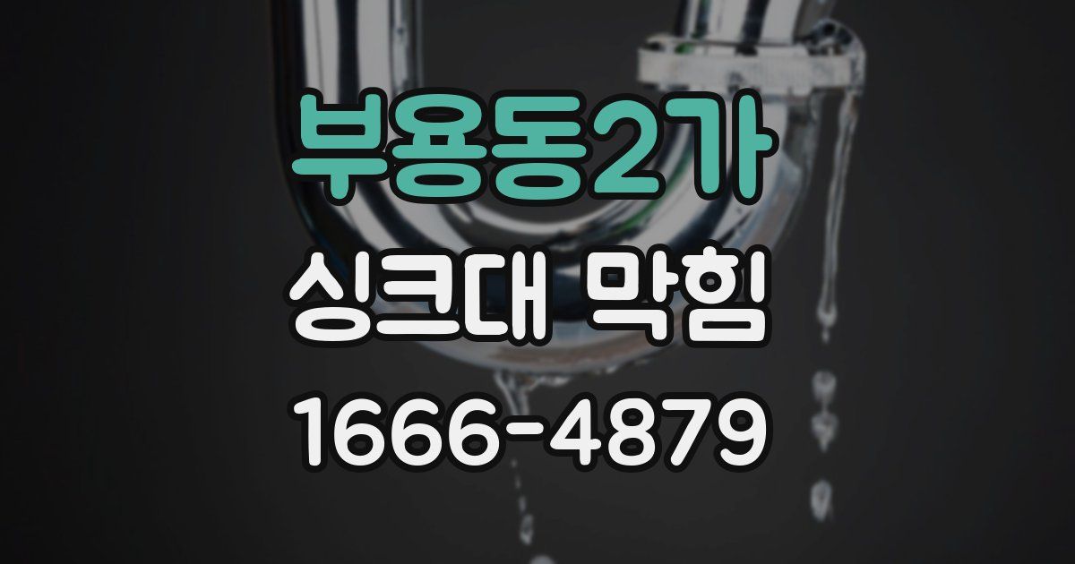 부용동2가 싱크대 막힘