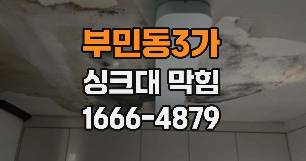 부민동3가 싱크대 막힘
