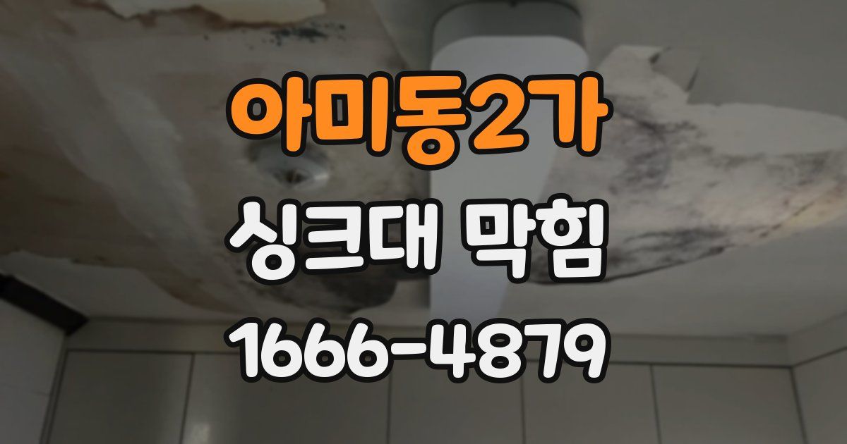 아미동2가 싱크대 막힘