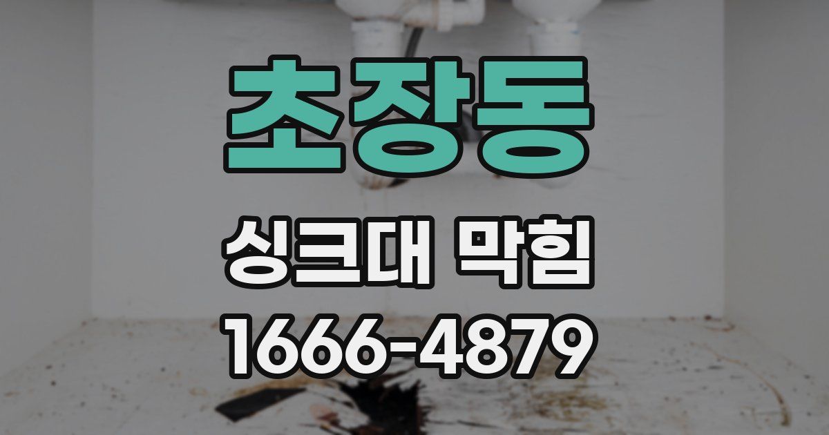 초장동 싱크대 막힘