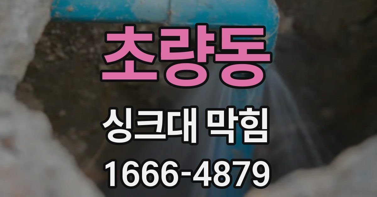 초량동 싱크대 막힘