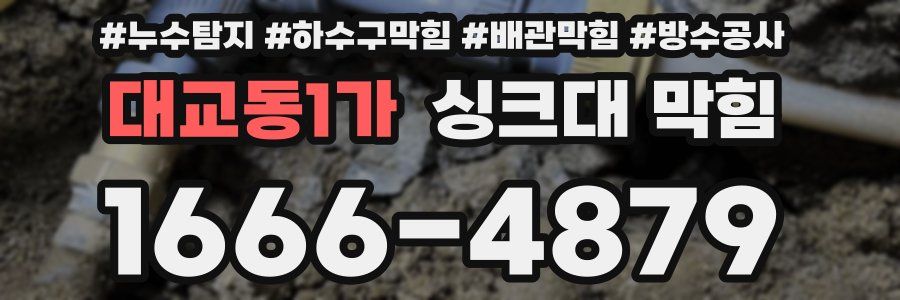 대교동1가 싱크대 막힘