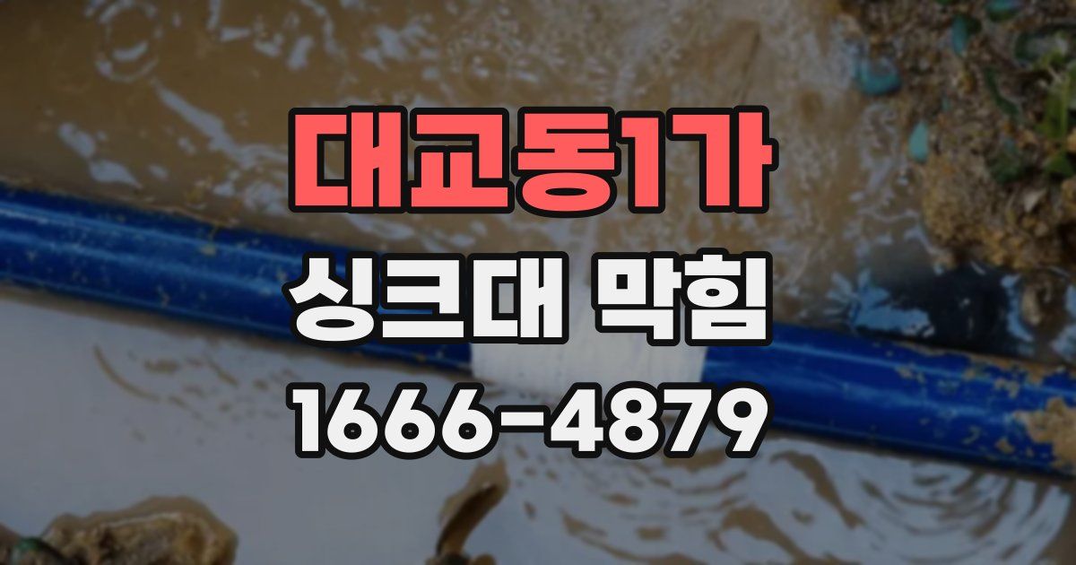 대교동1가 싱크대 막힘