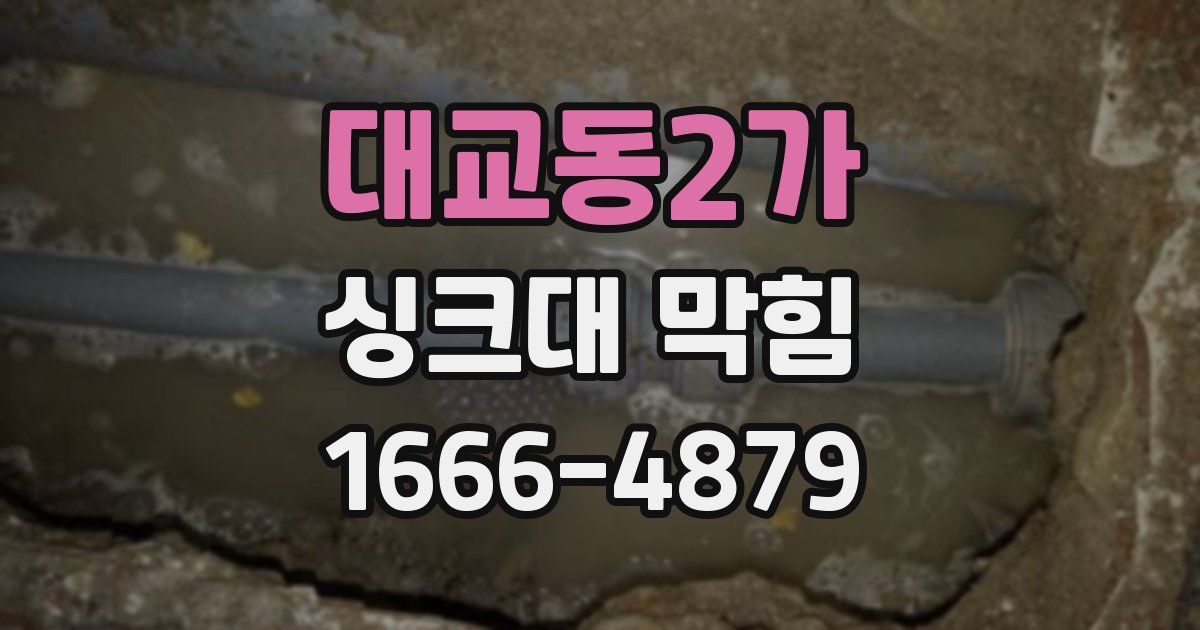 대교동2가 싱크대 막힘