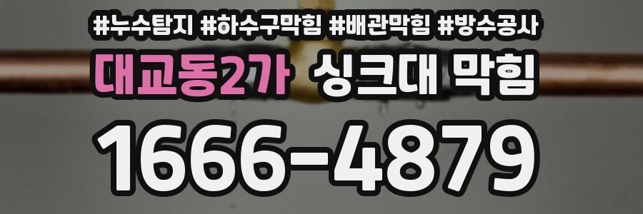 대교동2가 싱크대 막힘